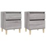 Bedside tables 2 units gray Sonoma 40x35x50 cm by vidaXL, Lockers and storage cabinets - Ref: Foro24-821839, Price: 80,77 €, ...