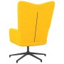 Silla de relajación con reposapiés tela amarillo mostaza de vidaXL, Sillones - Ref: Foro24-327585, Precio: 88,41 €, Descuento: %