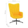 Relaxation chair with footrest mustard yellow fabric by vidaXL, Armchairs - Ref: Foro24-327585, Price: 88,99 €, Discount: %