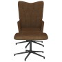 Silla de relajación con reposapiés de tela marrón de vidaXL, Sillones - Ref: Foro24-327581, Precio: 112,24 €, Descuento: %