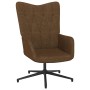 Silla de relajación con reposapiés de tela marrón de vidaXL, Sillones - Ref: Foro24-327581, Precio: 112,24 €, Descuento: %