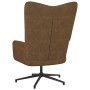 Silla de relajación con reposapiés de tela marrón de vidaXL, Sillones - Ref: Foro24-327581, Precio: 112,24 €, Descuento: %