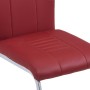 Sillas de comedor voladizas 4 unidades cuero sintético rojo de vidaXL, Sillas de comedor - Ref: Foro24-281782, Precio: 288,92...