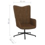 Silla de relajación con reposapiés de tela marrón de vidaXL, Sillones - Ref: Foro24-327581, Precio: 112,24 €, Descuento: %