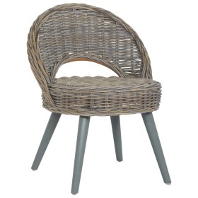 Butaca de ratán kubu gris de vidaXL, Sillones - Ref: Foro24-285230, Precio: 202,99 €, Descuento: %