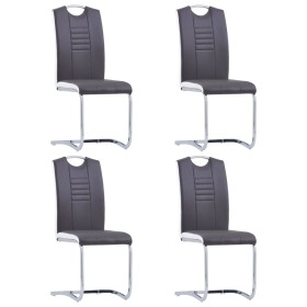 Cantilever dining chairs 4 units gray synthetic leather by vidaXL, dining chairs - Ref: Foro24-281774, Price: 290,04 €, Disco...