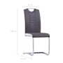 Cantilever dining chairs 4 units gray synthetic leather by vidaXL, dining chairs - Ref: Foro24-281774, Price: 288,05 €, Disco...