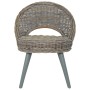 Butaca de ratán kubu gris de vidaXL, Sillones - Ref: Foro24-285230, Precio: 201,55 €, Descuento: %