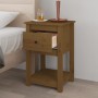 Bedside tables 2 units made of pine wood in honey brown color, measuring 40x35x61.5 cm. by vidaXL, Lockers and storage cabine...