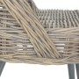 Butaca de ratán kubu gris de vidaXL, Sillones - Ref: Foro24-285230, Precio: 201,55 €, Descuento: %