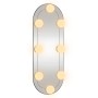 Espejo de pared ovalado con luces LED vidrio 15x40 cm de vidaXL, Espejos - Ref: Foro24-3189158, Precio: 21,55 €, Descuento: %