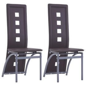 Dining chairs 2 units brown synthetic leather by vidaXL, dining chairs - Ref: Foro24-281709, Price: 109,99 €, Discount: %