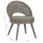 Butaca de ratán kubu gris de vidaXL, Sillones - Ref: Foro24-285230, Precio: 201,55 €, Descuento: %