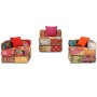 Modular 3-seater patchwork fabric pouf by vidaXL, Cushions for chairs and sofas - Ref: Foro24-244979, Price: 565,64 €, Discou...