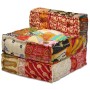 Modular 3-seater patchwork fabric pouf by vidaXL, Cushions for chairs and sofas - Ref: Foro24-244979, Price: 565,64 €, Discou...