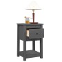 Bedside table solid gray pine wood 40x35x61.5 cm by vidaXL, Lockers and storage cabinets - Ref: Foro24-821733, Price: 47,99 €...