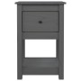 Bedside table solid gray pine wood 40x35x61.5 cm by vidaXL, Lockers and storage cabinets - Ref: Foro24-821733, Price: 47,99 €...