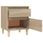 Oak Sonoma bedside table 40x35x50 cm by vidaXL, Lockers and storage cabinets - Ref: Foro24-821832, Price: 48,29 €, Discount: %