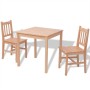 Conjunto de comedor 3 piezas madera de pino de vidaXL, muebles para cocinas y comedores - Ref: Foro24-242956, Precio: 225,48 ...