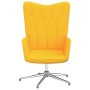 Silla de relajación de tela amarillo mostaza de vidaXL, Sillones - Ref: Foro24-327596, Precio: 78,90 €, Descuento: %