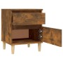 Smoked oak bedside table 40x35x50 cm by vidaXL, Lockers and storage cabinets - Ref: Foro24-821836, Price: 28,73 €, Discount: %