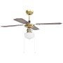 Ceiling fan with brown lamp 106 cm by vidaXL, Ceiling fans - Ref: Foro24-51486, Price: 97,01 €, Discount: %