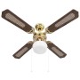 Ventilador de techo con lámpara marrón 106 cm de vidaXL, Ventiladores de techo - Ref: Foro24-51486, Precio: 97,01 €, Descuent...