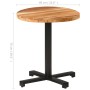 Mesa de bistró redonda madera maciza de mango Ø70x75 cm de vidaXL, Mesas de cocina y de comedor - Ref: Foro24-320279, Precio:...