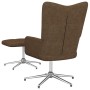 Sillón de relax con reposapiés tela marrón de vidaXL, Sillones - Ref: Foro24-327603, Precio: 91,99 €, Descuento: %