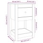 Bedside tables 2 units solid pine wood gray 40x35x61.5 cm by vidaXL, Lockers and storage cabinets - Ref: Foro24-821734, Price...