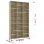 Plywood CD cabinet Sonoma 102x16x177.5 cm by vidaXL, CD and DVD storage - Ref: Foro24-801781, Price: 116,92 €, Discount: %