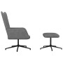 Silla de relajación con reposapiés de tela gris oscuro de vidaXL, Sillones - Ref: Foro24-327579, Precio: 88,99 €, Descuento: %