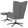 Silla de relajación con reposapiés de tela gris oscuro de vidaXL, Sillones - Ref: Foro24-327579, Precio: 88,99 €, Descuento: %