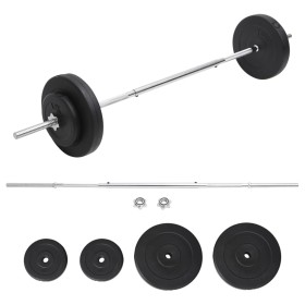 Barbell set with 30 kg weights by vidaXL, free weight - Ref: Foro24-93585, Price: 81,99 €, Discount: %