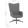 Dunkelgrauer Stoff-Entspannungssessel mit Fußstütze von vidaXL, Sessel - Ref: Foro24-327579, Preis: 88,41 €, Rabatt: %