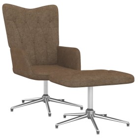 Silla de relajación con reposapiés tela gris taupe de vidaXL, Sillones - Ref: Foro24-327609, Precio: 91,99 €, Descuento: %