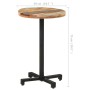 Round bistro table made of recycled solid wood Ø50x75 cm by vidaXL, Kitchen and dining tables - Ref: Foro24-320287, Price: 11...