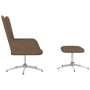 Silla de relajación con reposapiés tela gris taupe de vidaXL, Sillones - Ref: Foro24-327609, Precio: 91,99 €, Descuento: %