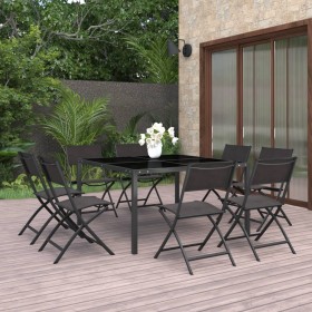 9-piece steel garden dining set by vidaXL, Garden sets - Ref: Foro24-3073515, Price: 473,85 €, Discount: %