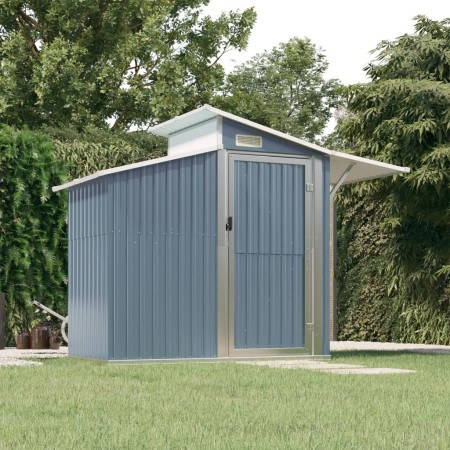 Garden shed gray galvanized steel 270x130x208.5 cm by vidaXL, Sheds - Ref: Foro24-316243, Price: 322,07 €, Discount: %