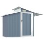 Garden shed gray galvanized steel 270x130x208.5 cm by vidaXL, Sheds - Ref: Foro24-316243, Price: 322,07 €, Discount: %