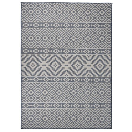 Alfombra de exterior de tejido plano rayas azules 200x280 cm de vidaXL, Alfombras - Ref: Foro24-340840, Precio: 92,55 €, Desc...