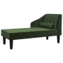 Sofá diván con cojín de cabeza terciopelo verde oscuro de vidaXL, Sofás - Ref: Foro24-340716, Precio: 147,77 €, Descuento: %