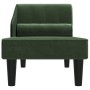 Sofá diván con cojín de cabeza terciopelo verde oscuro de vidaXL, Sofás - Ref: Foro24-340716, Precio: 147,77 €, Descuento: %