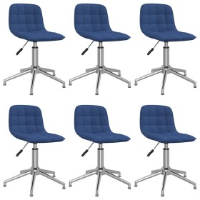 Swivel dining chairs 6 units blue fabric by vidaXL, dining chairs - Ref: Foro24-3086795, Price: 262,99 €, Discount: %