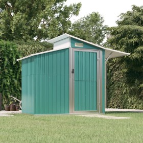 Green galvanized steel garden shed 270x130x208.5 cm by vidaXL, Sheds - Ref: Foro24-316242, Price: 287,99 €, Discount: %