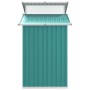 Green galvanized steel garden shed 270x130x208.5 cm by vidaXL, Sheds - Ref: Foro24-316242, Price: 287,10 €, Discount: %