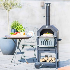 RedFire Lorenzo black outdoor pizza oven LOR17 by RedFire, Pizza making devices - Ref: Foro24-411814, Price: 306,99 €, Discou...