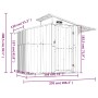 Green galvanized steel garden shed 270x130x208.5 cm by vidaXL, Sheds - Ref: Foro24-316242, Price: 287,10 €, Discount: %