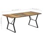 Mesa de comedor de madera maciza reciclada 180x90x76 cm de vidaXL, Mesas de cocina y de comedor - Ref: Foro24-247946, Precio:...